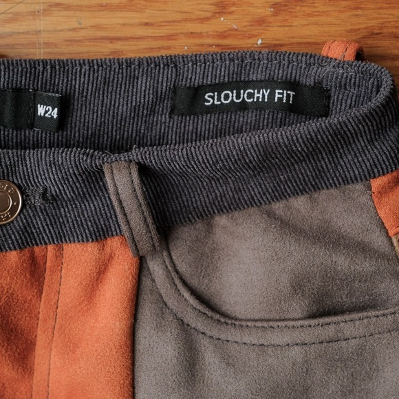 Jaded London Women's Mixed Patchwork Corduroy Trousers High Waisted Size 24 - Picture 8 of 11